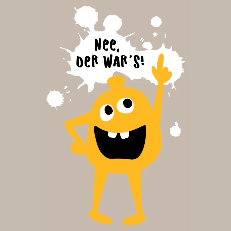 Monster unschuldig "Der war's" Comic Zeigefinger