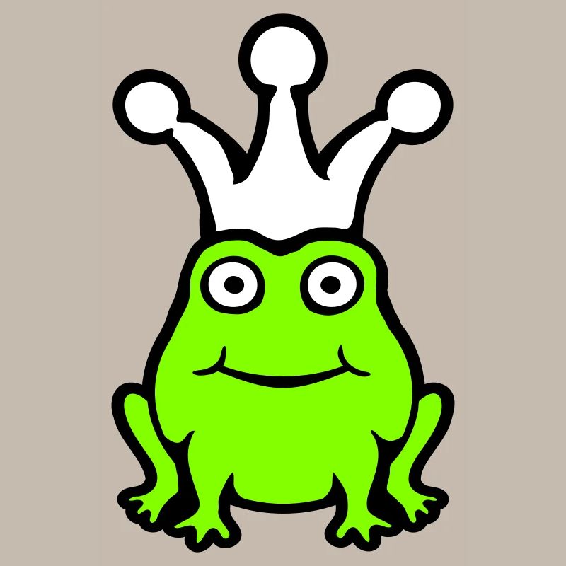 Frog King Crown Funny Cute Comic Frog Prince
