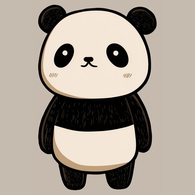 dessin panda, panda mignon, bébé panda