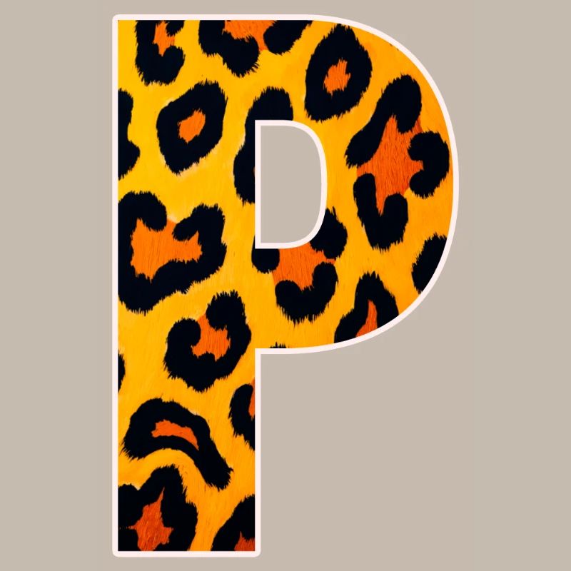 Leopard_Buchstabenmuster_ _P