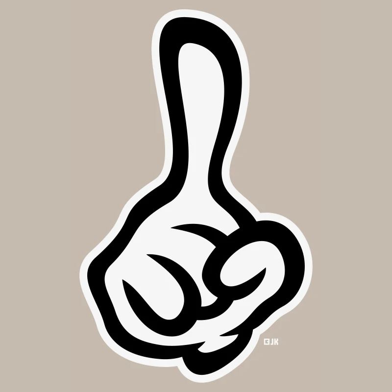 Raised index finger (finger / right hand NEG2C)
