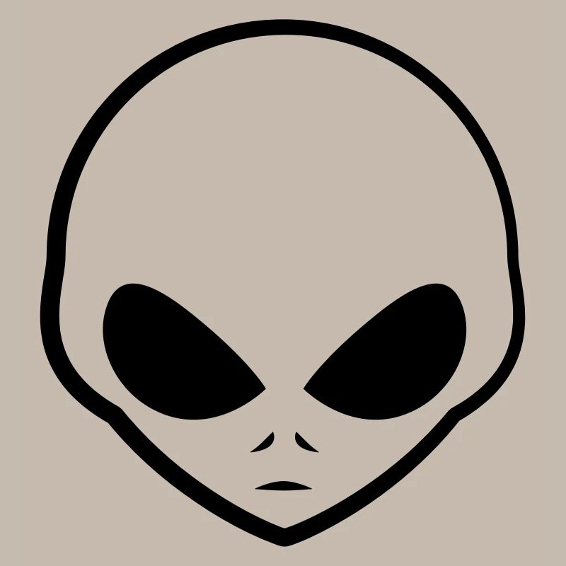 Kopf Logo Alien cool gris