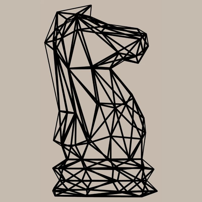 Chevalier de Chessman composé de lignes, polygone