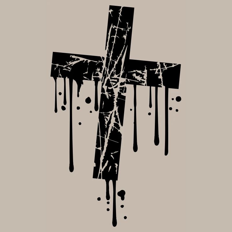drop graffiti stamp scratch cracks old cross g