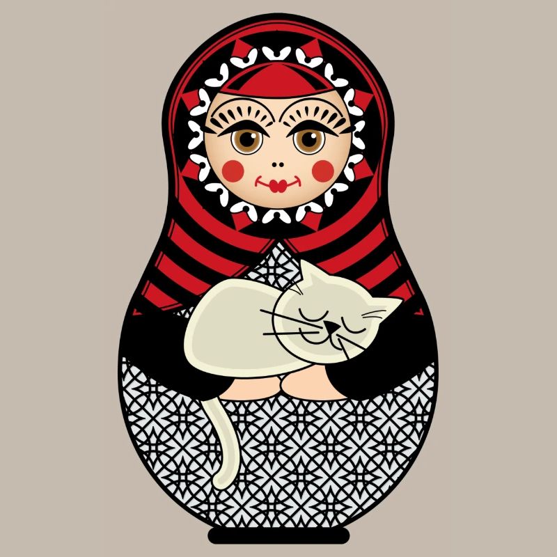 Matryoshka matryoshka poupée russe chat