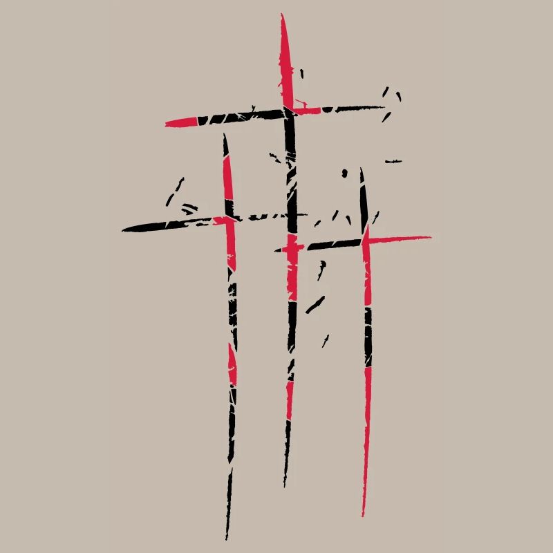 3 crosses design pattern scratch cool old tears br