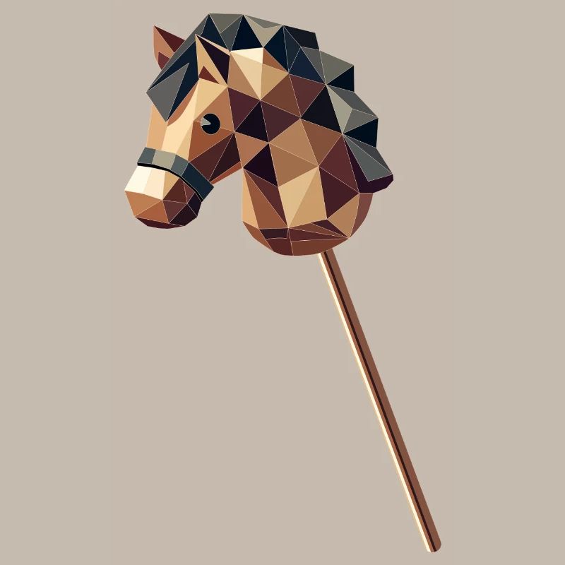 Cheval de bataille de style polygone