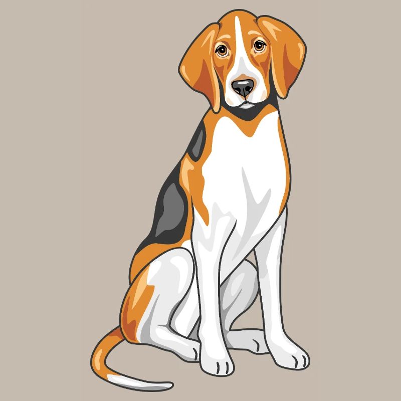 Sitzender Foxhound
