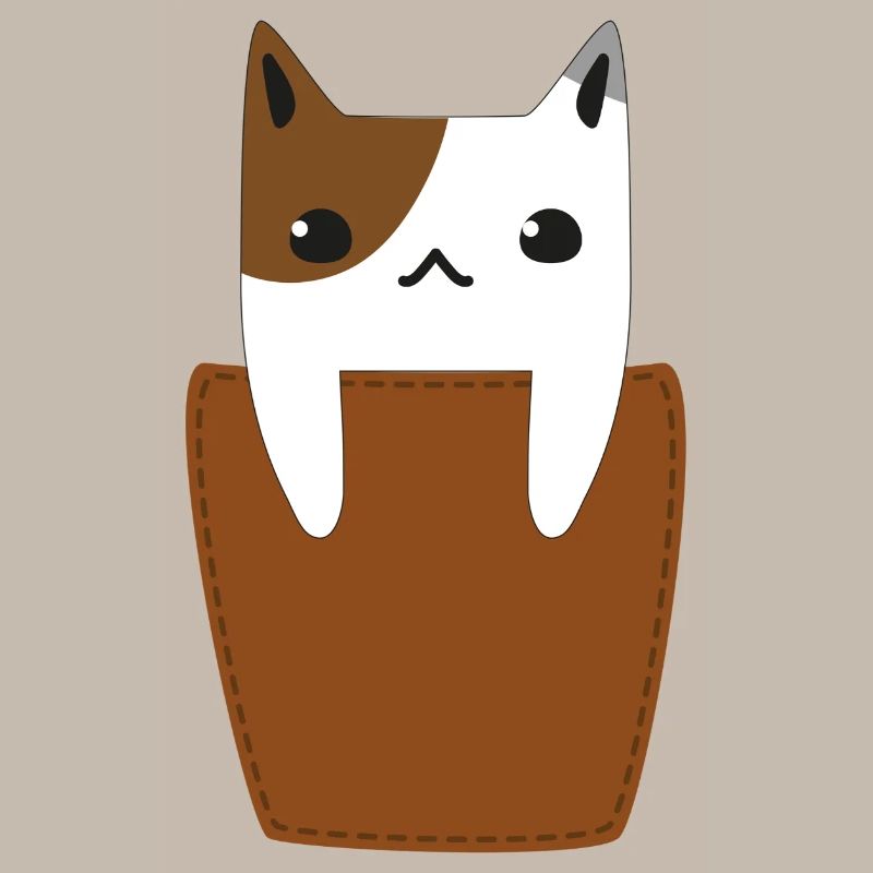 Poche poitrine avec chat