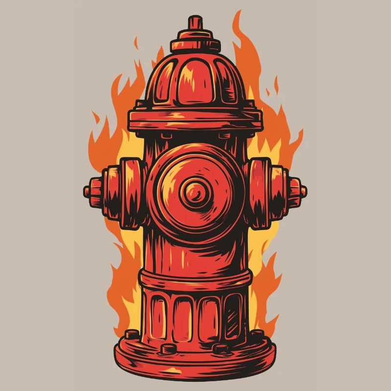 Fire Brigade Dad T-Shirt Gift Fire Brigade Fire Hydrant