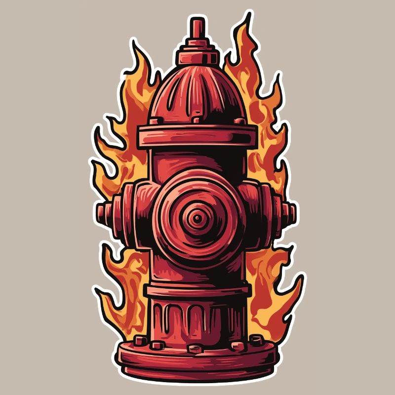 Fire Brigade Dad T-Shirt Gift Fire Brigade Fire Hydrant