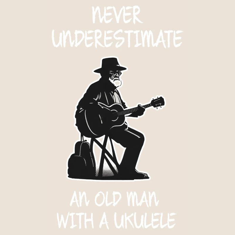 Unterschätze niemals einen alten Mann mit einer Ukulele