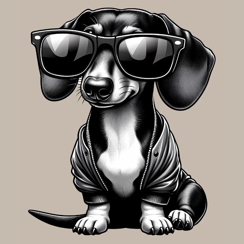 Chien teckel mignon