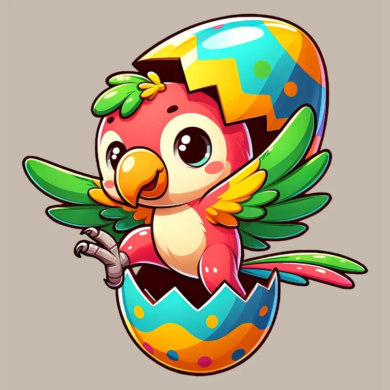 Easter Parrot Hatches from Egg