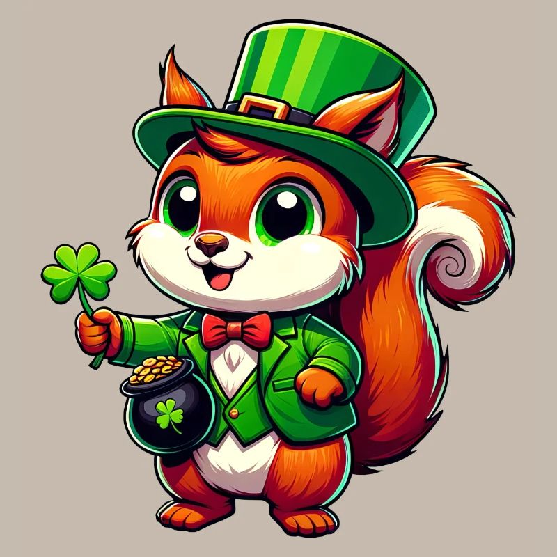 Écureuil de la Saint-Patrick : Design festif