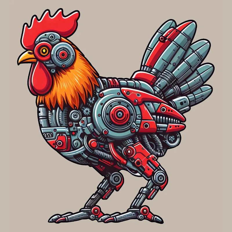 Poulet & Coq Cyborg Conception de Robot