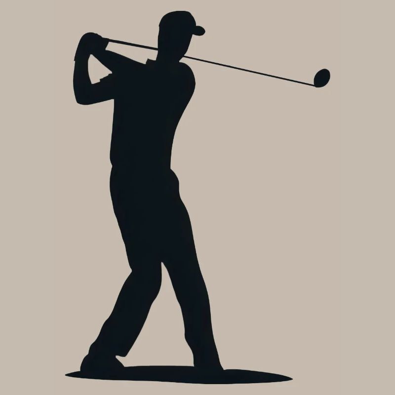 Silhouette de golfeur - Tee Golf