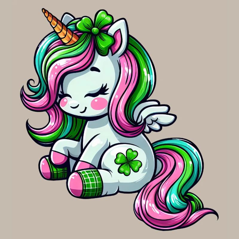 Conception de célébration de la licorne de la Saint-Patrick