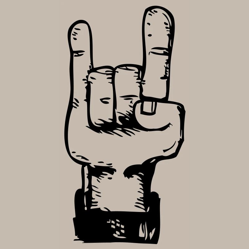 Rock and roll hand de
