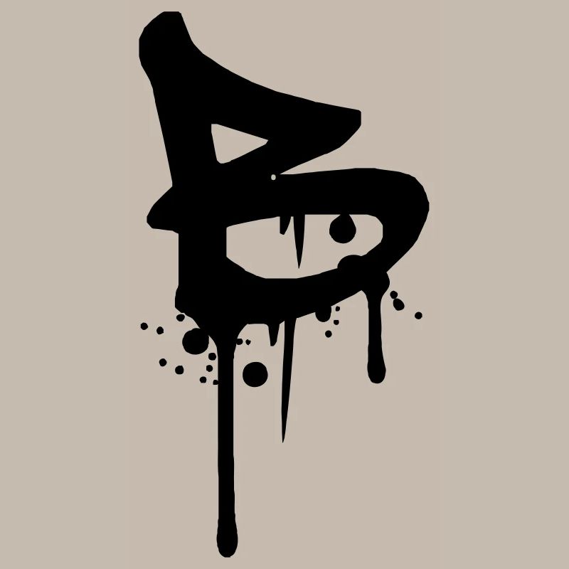 Graffiti B gouttes aspersion de sang Farbklex