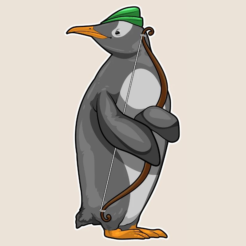 Pinguin Bogenschütze Bogen