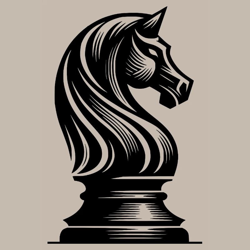 Schachfigur Pferd Springer Schachpferd Zeichnung