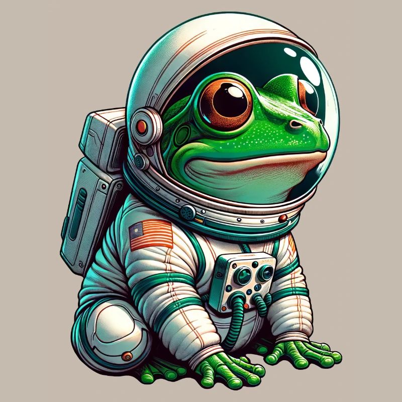 Grenouille astronaute dans l’espace