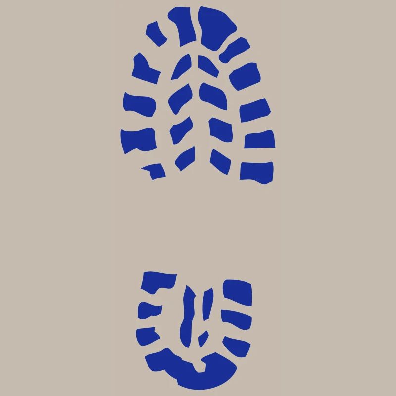 trace pas chaussure 23