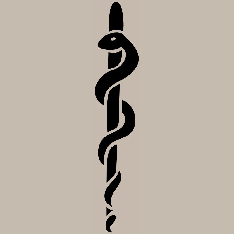 bâton d'Asclépios Esculape médecin
