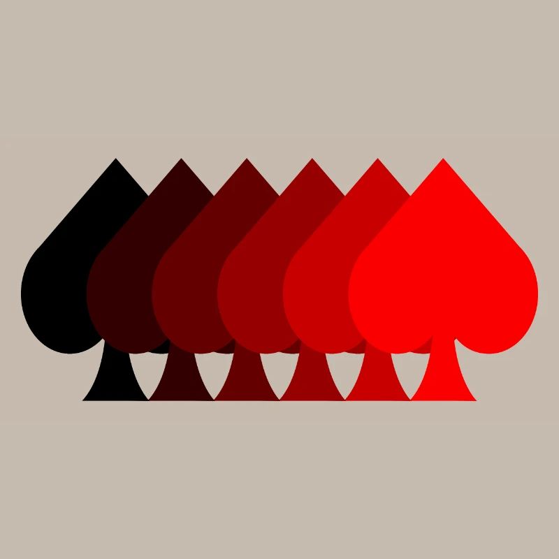 Signes de pique de différentes couleurs | Dégradé de couleur