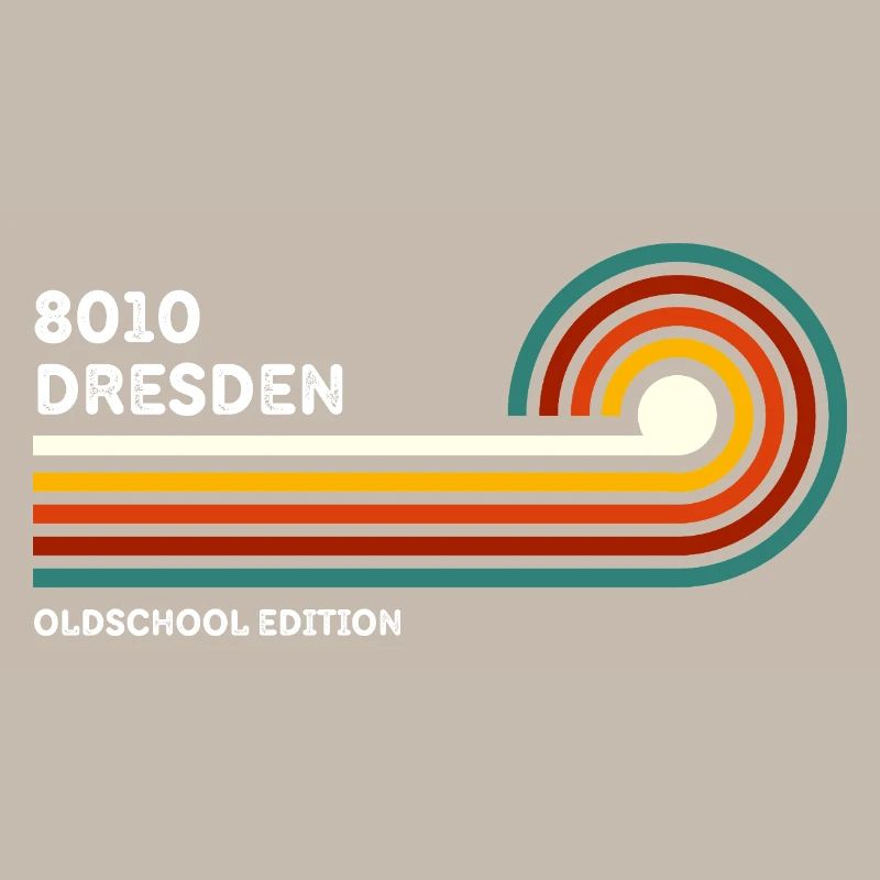 Dresde Chemise Rétro 8010 Code Postal Vintage