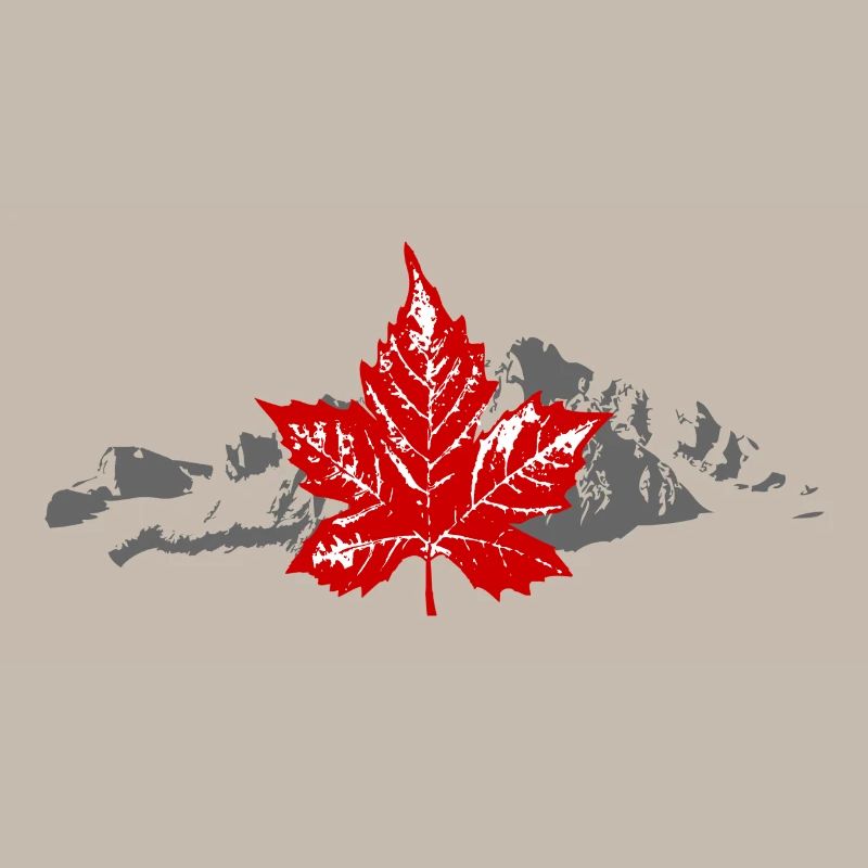 Canada - Maple Leaf & Mountain
