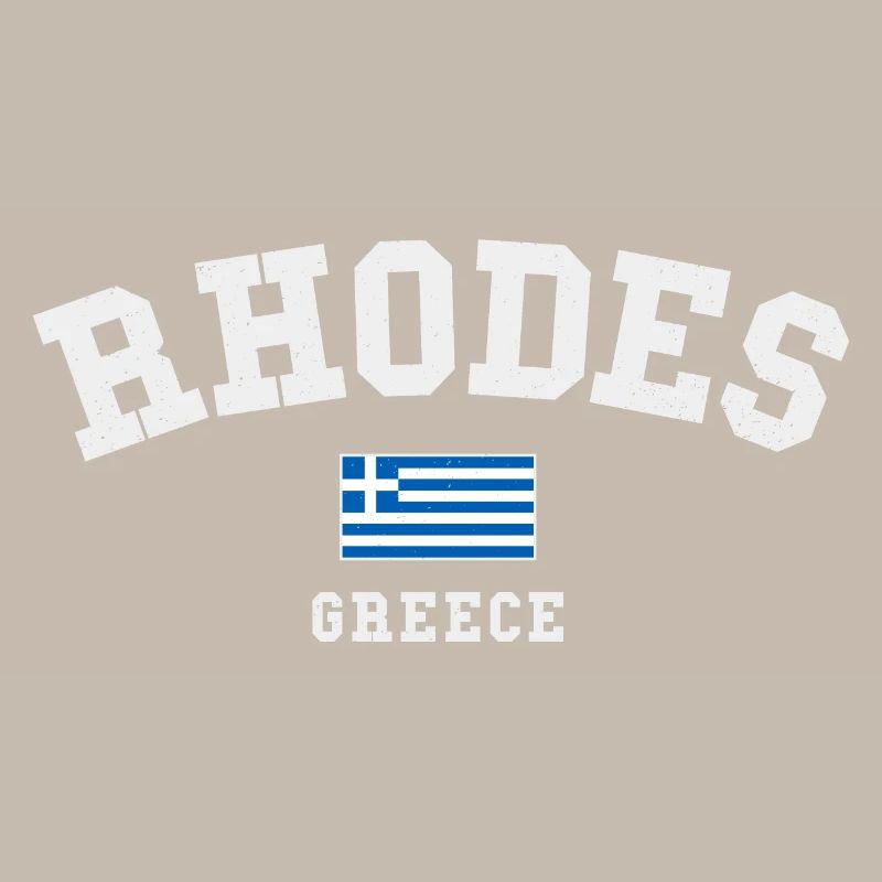 Drapeau de la Grèce de Rhodes