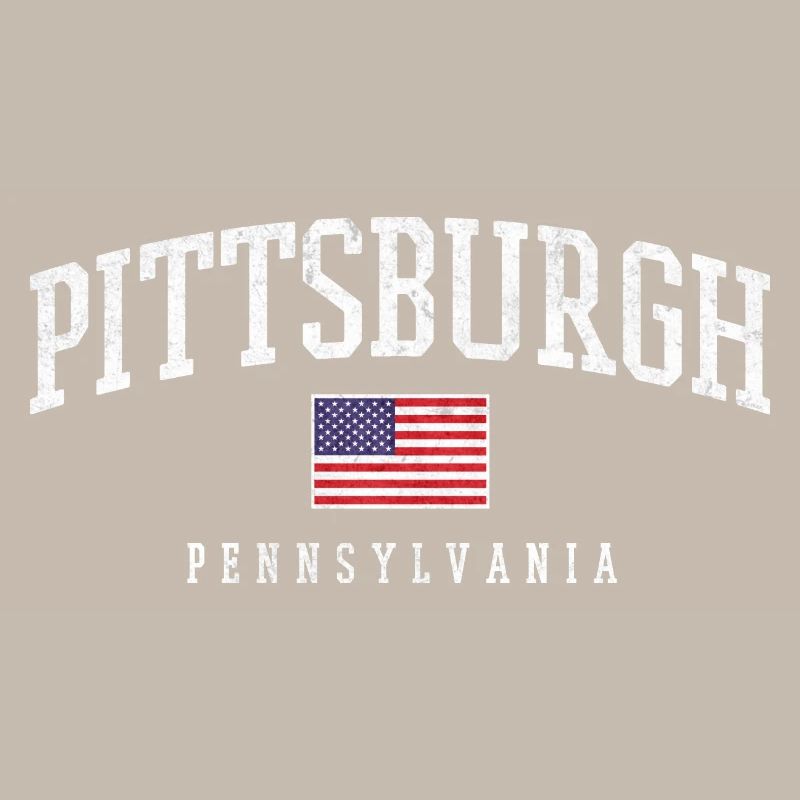 Arc de Pittsburgh avec drapeau