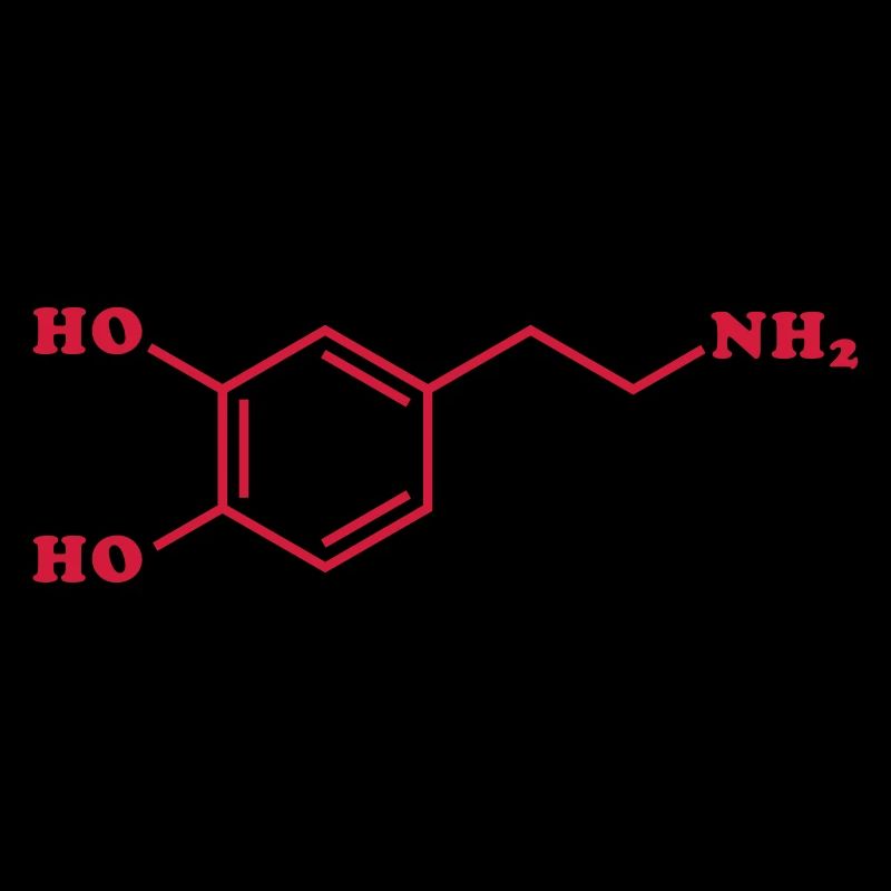 Formule chimique moléculaire de dopamine