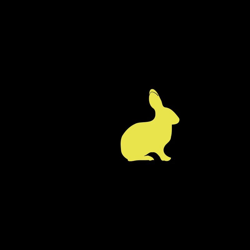 Lapin Lapin être différent! 2c contraste unique