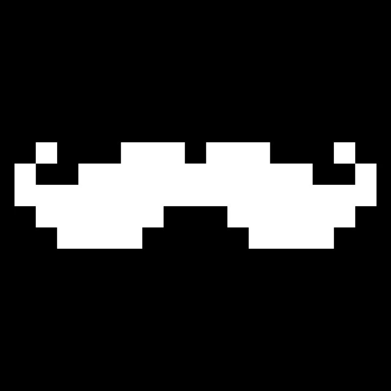 8bit pixel moustache