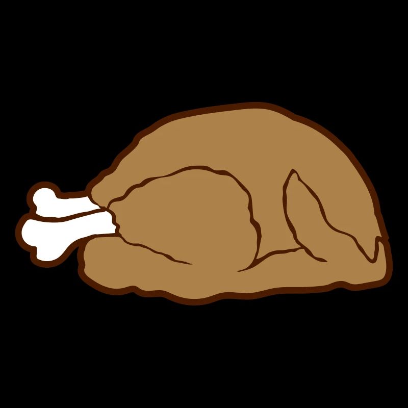 Cartoon turkey roast