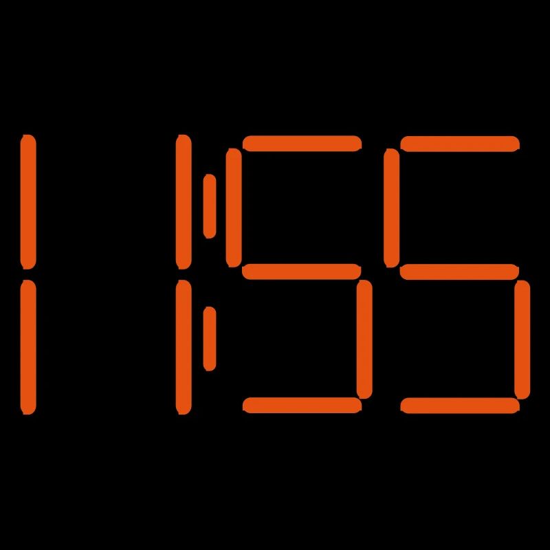 Digitale Uhr 11.55