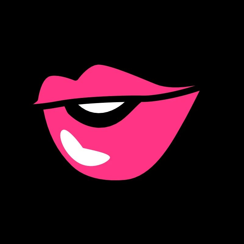 mignon lèvres boudeuses bisou avec un sourire