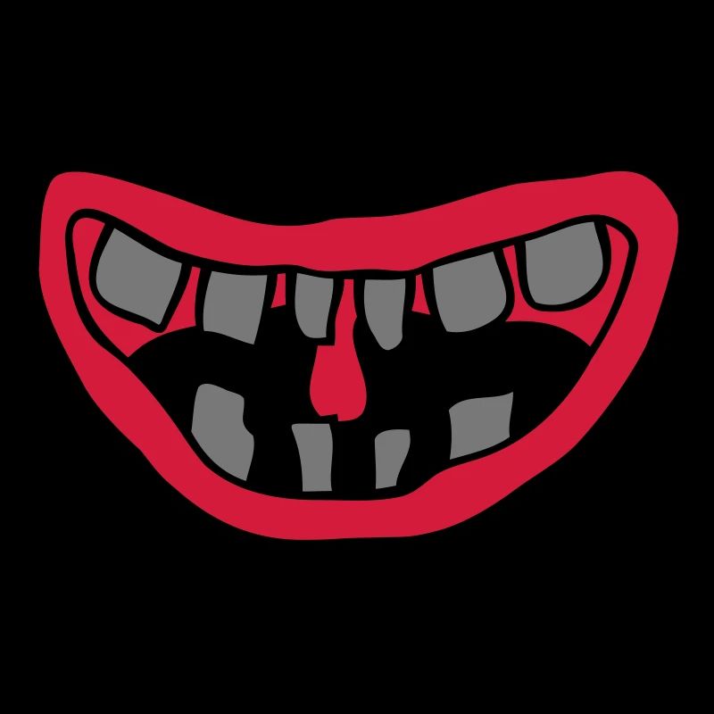 Conception de la bouche de monstre rieur