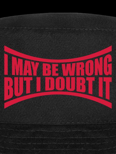 I may be wrong