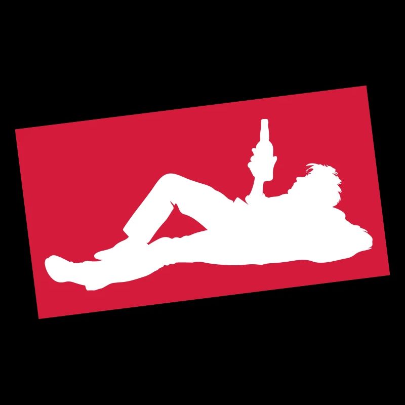 Drinking Beer Silhouette