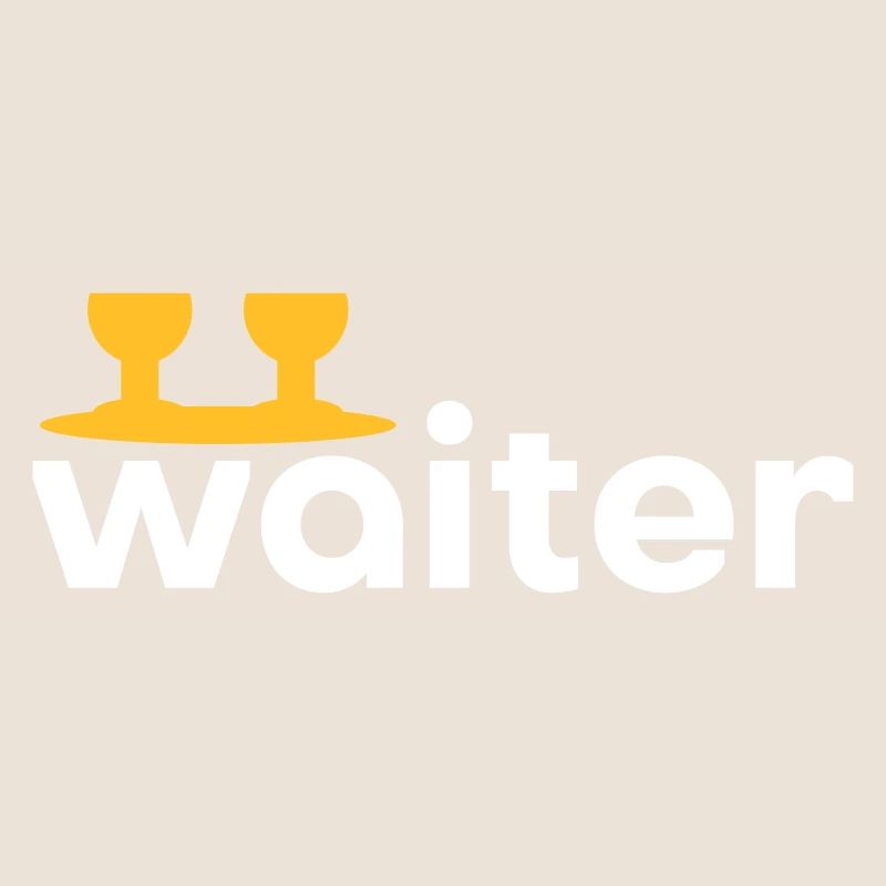 Waiter (Tablett mit zwei Weingläsern)