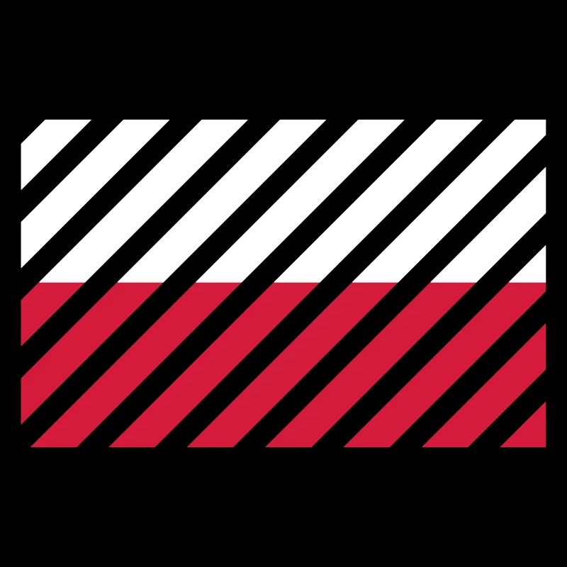 Drapeau rayé Pologne