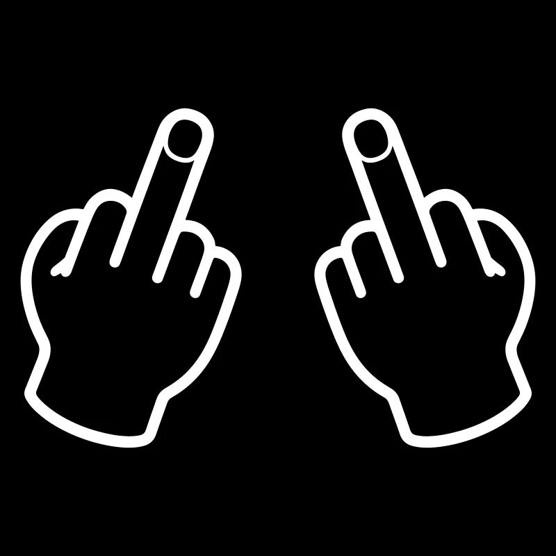Mittelfinger Hand Frech