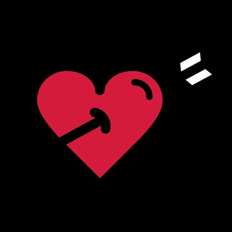 Le coeur dans la flèche de Cupidon est la Saint-Valentin