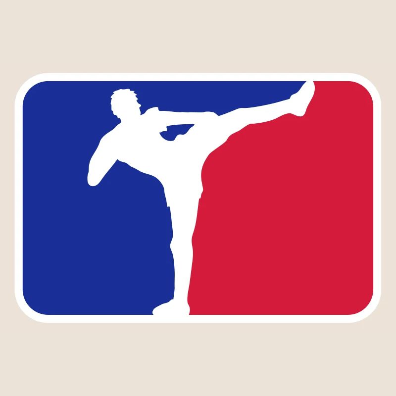 logo schild rahmen rot blau kickboxer kickboxen ka