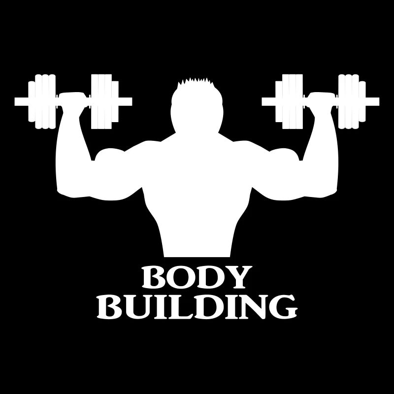 Bodybuilder mit Hanteln