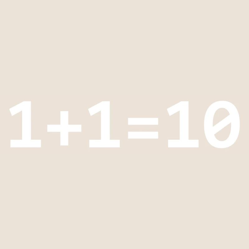 1+1=10 Binary Code Binary IT Computer Scientist & Nerd